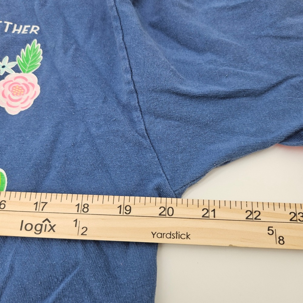 Simply Southern Sisters Cacti Cats Long Sleeve Shirt Blue Size Large - Picture 8 of 10